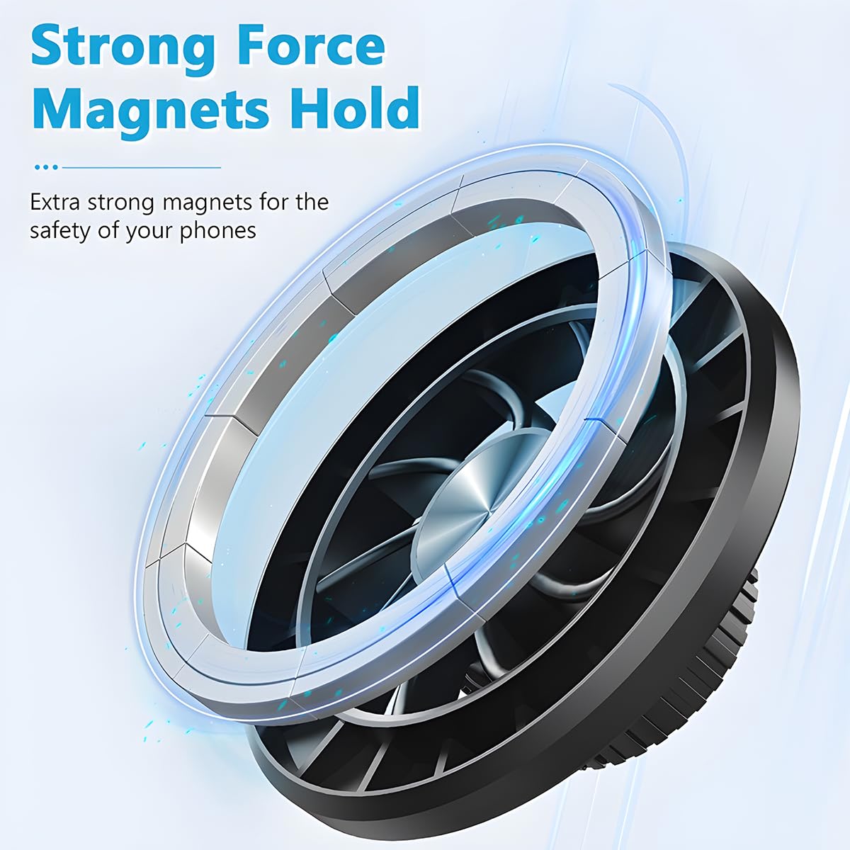 Magnetic Car Mount Phone Holder - Hands-Free Air Vent Clip with Strong Magnet