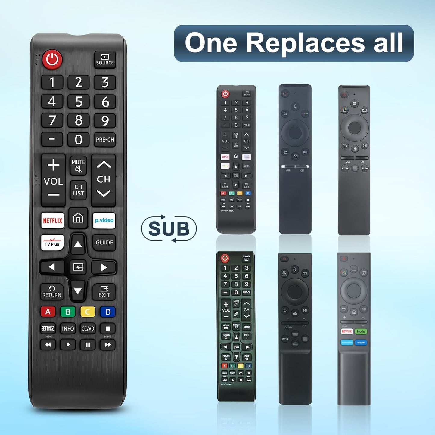 Universal Samsung TV Remote Control Replacement - Compatible with All Samsung Smart Frame TVs