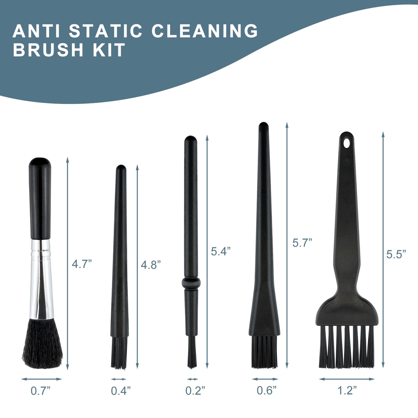 Pcs Mini Keyboard Cleaning Brushes Kit, Pp Handle Nylon Anti Static Electronic D