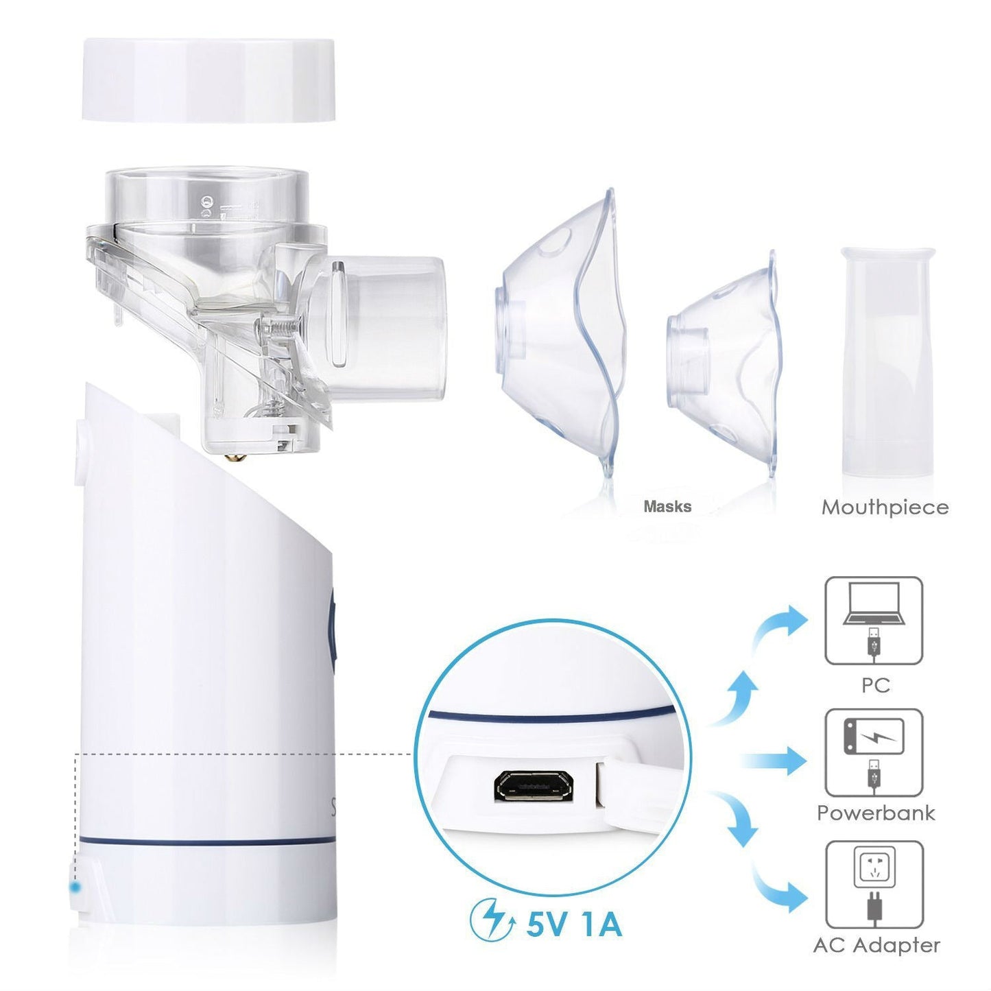 Atomiseur portatif rechargeable