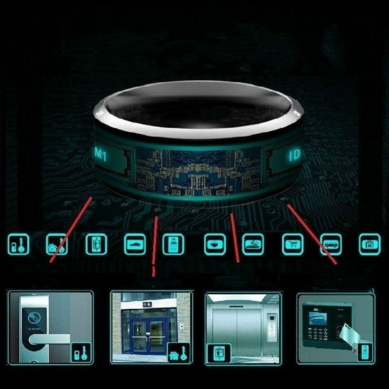 Bague Intelligente Bluetooth Température Solaire Android Sci-Fi Technologie Noire Magique Net Rouge