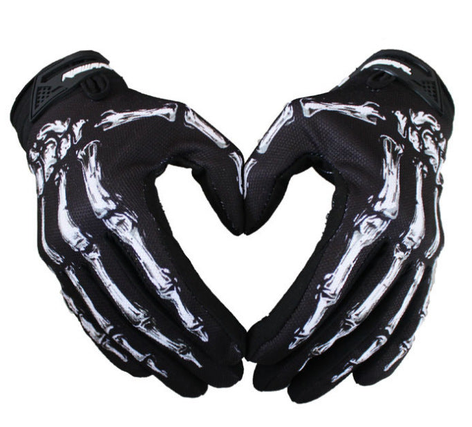 Gants de moto Gants de vélo longs pour les sports de plein air Modèles automne et hiver Pattes de fantôme Gants de sport pour l'extérieur