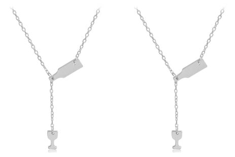Collier de verres à vin rouges tendance, accessoires personnalisés pour verres à vin, pendentif