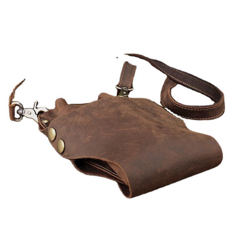 Bolsa de cintura personalizada de cuero con capa para herramientas de peluquería