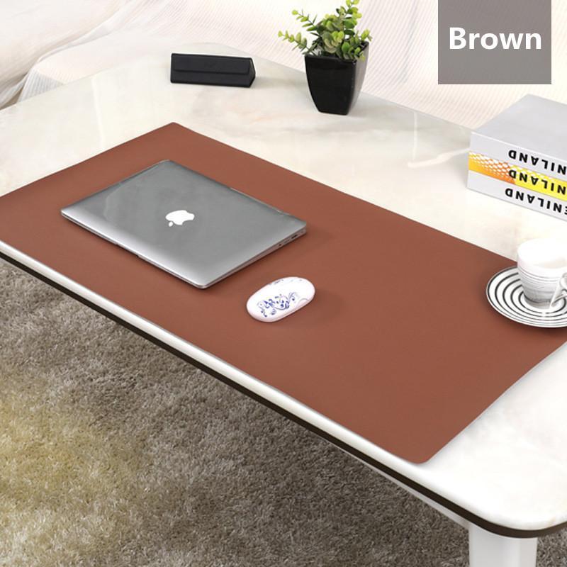 Alfombrilla de mesa grande de cuero, impermeable y a prueba de aceite