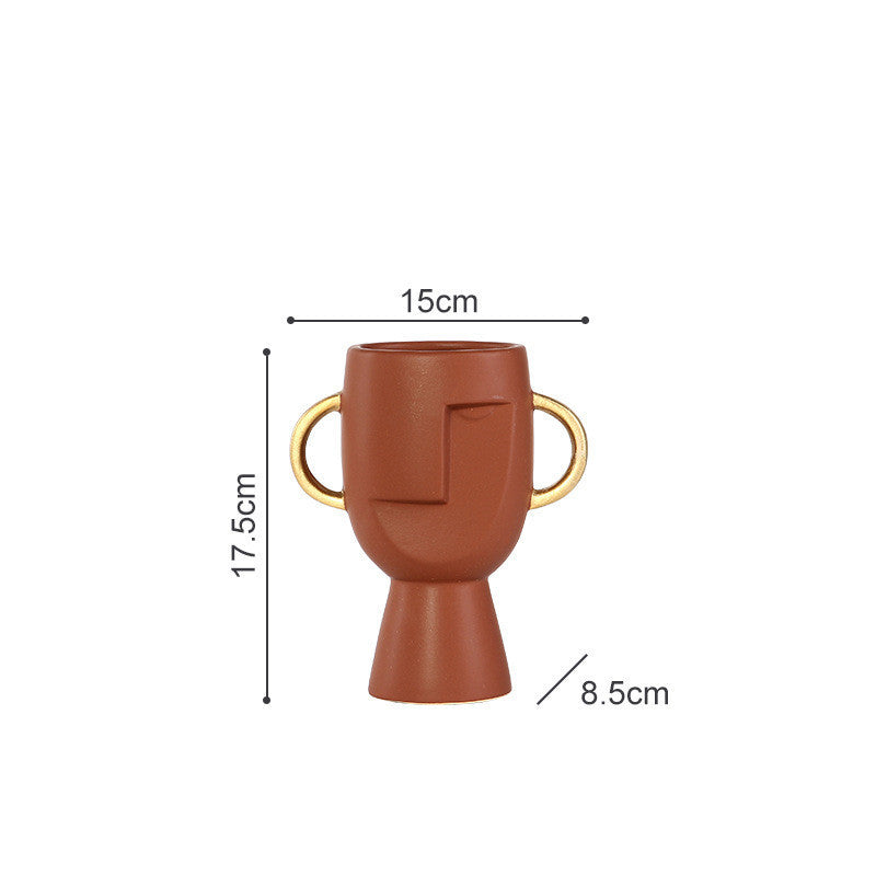L'originalité du vase en céramique faciale de Northern Europe Limelight est contractuelle