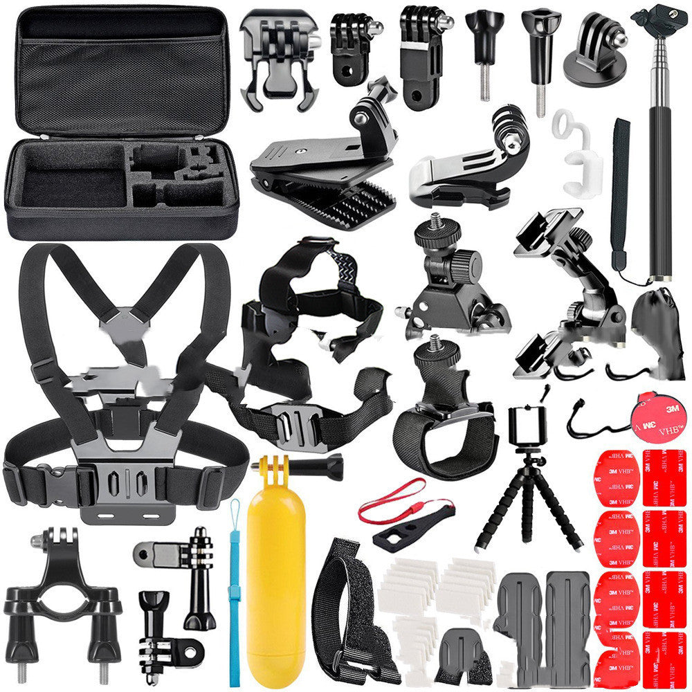 Compatible avec Apple, ensemble d'accessoires GoPro, sangle de poitrine, casque avec trépied pour GoPro Hero 4 3 2, accessoires universels