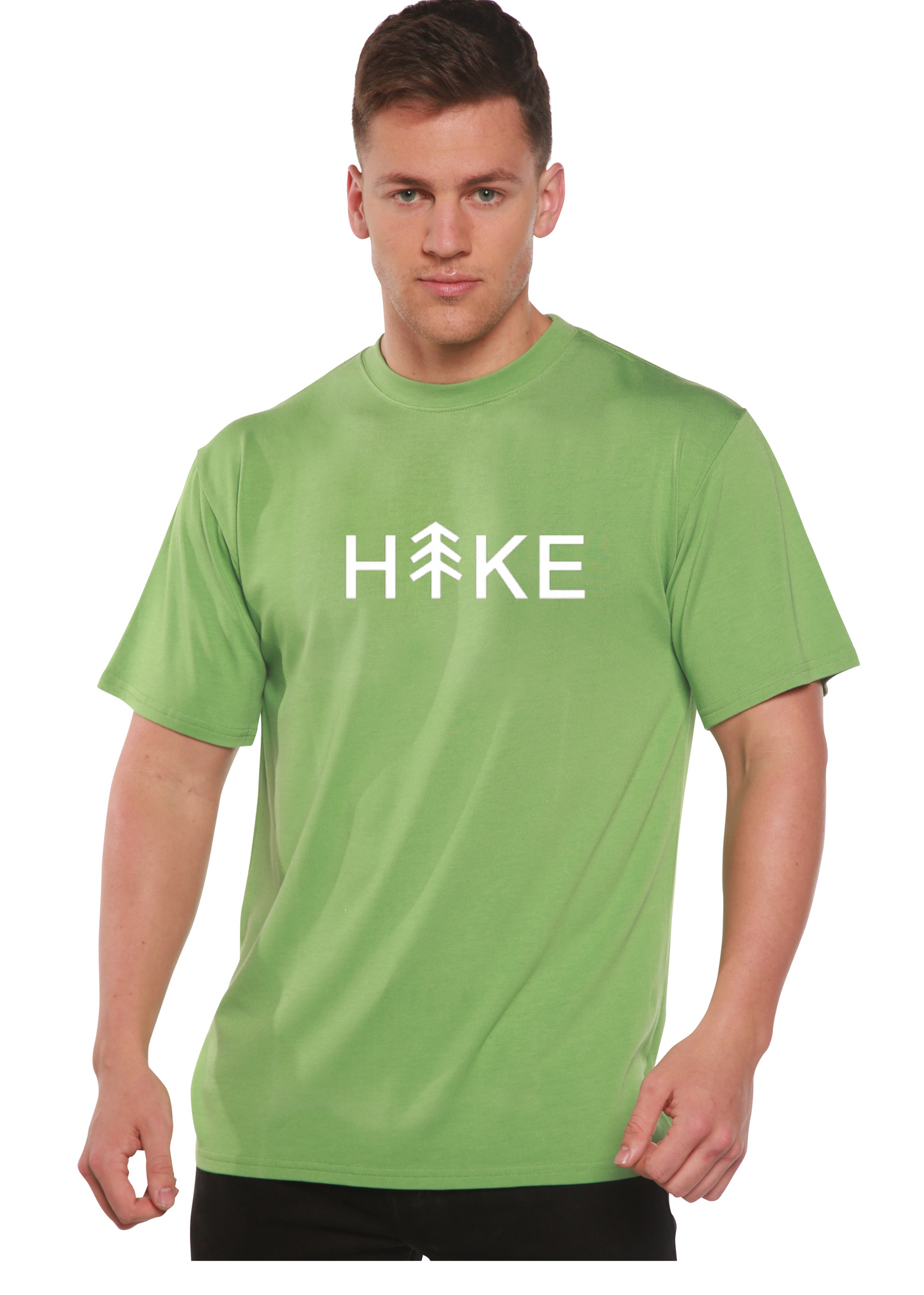 T-shirt graphique à manches courtes pour homme en bambou, viscose et coton biologique Hike