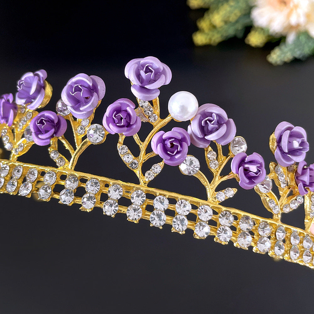 Purple Rose Crystal Jewelry