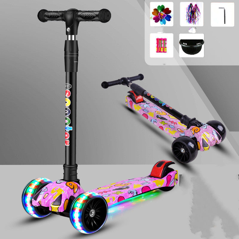 Patinete infantil tres en uno con rueda
