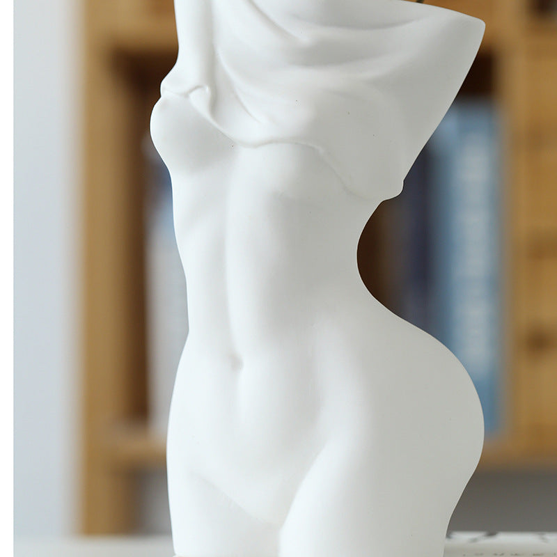 Ceramic Handicraft Decoration Flower Biscuits Body Art Vase Wholesale