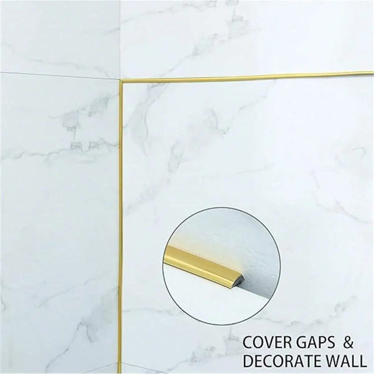 1 Roll Gold PVC Decoration Line Wall Sticker, Self-Adhesive,Decorative Strip Peel And Stick Molding Trim,Suitable For Living