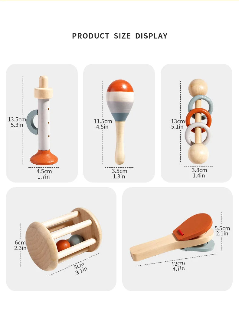Kit de jouets éducatifs Montessori en bois pour enfants, ensemble d'instruments de musique xylophone