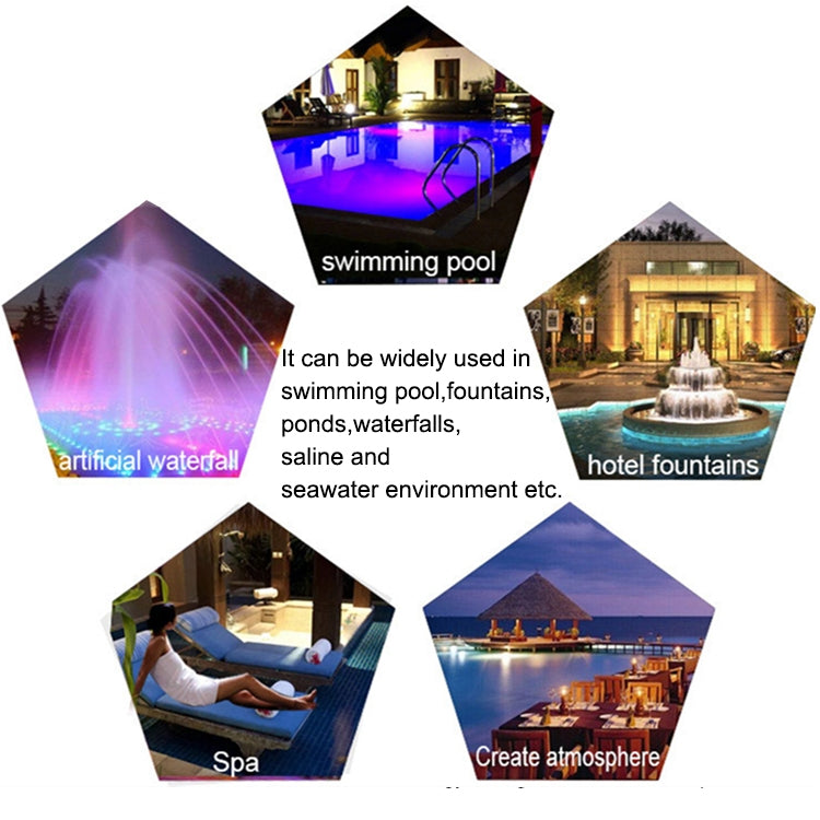Projecteur LED de piscine 15W IP68 Étanche Acier inoxydable Luminaire mural subaquatique