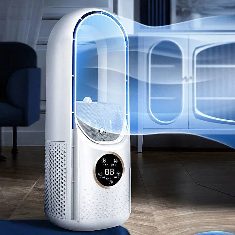 Portable Bladeless Air Cooler USB Mini Air Conditioner Fan with Timer