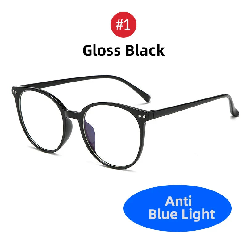 VIVIBEE Gafas bloqueadoras de luz azul | Gafas de ordenador redondas de gran tamaño para mujeres y hombres
