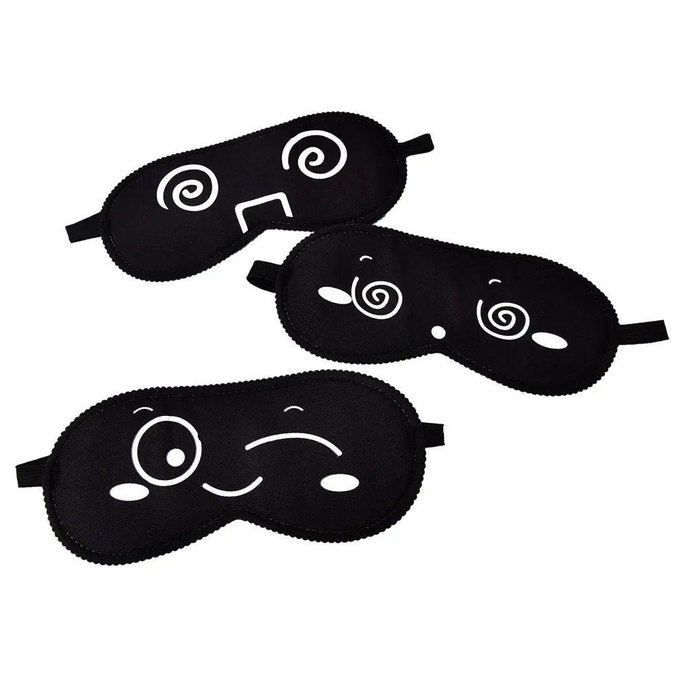 Black Sleep Mask for Travel | Light Blocking Eye Shade
