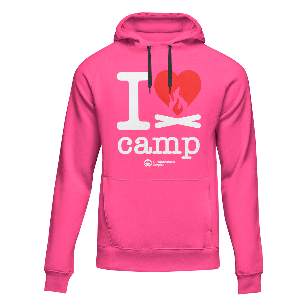 Sweat à capuche adulte en molleton « I Love Camp »