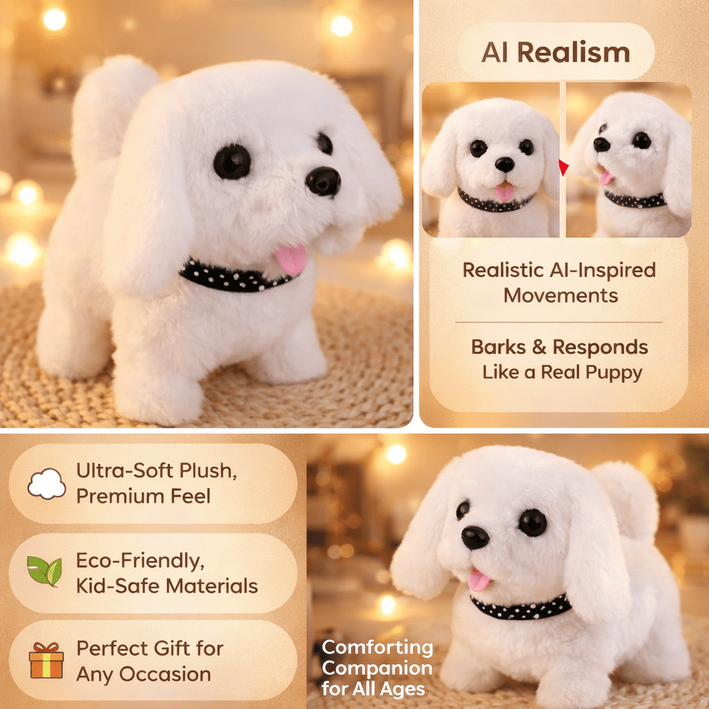Interactive Robot Puppy Toy Realistic Walking Dog with Sounds