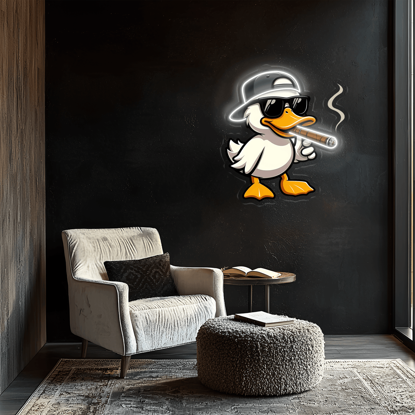 Cool Duck Plexiglass Neon Art, Duck Neon Sign, Neon Light Sign, Neon Wall Art