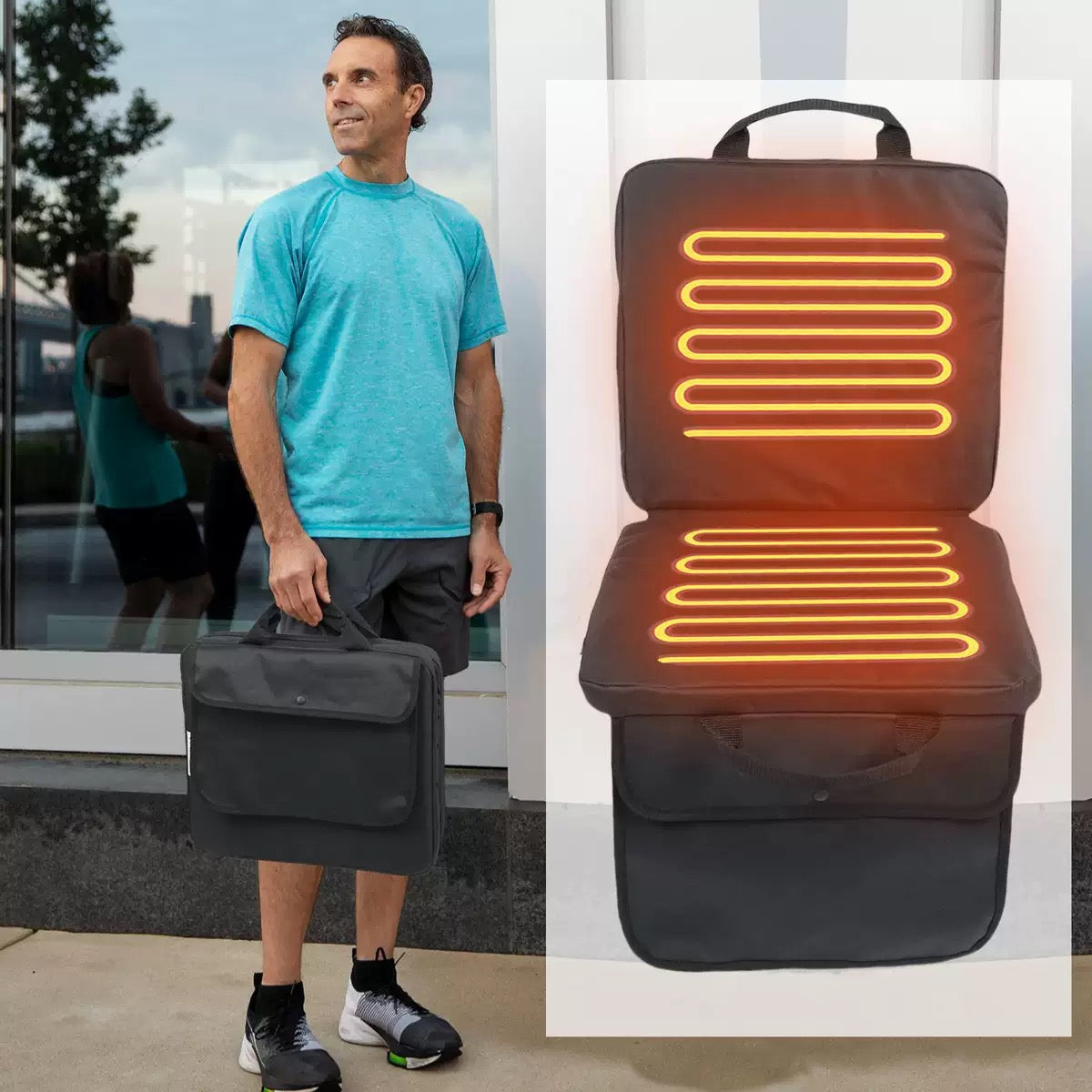 LITEGUEST Heated Stadium Seat with Back Support | USB Powered