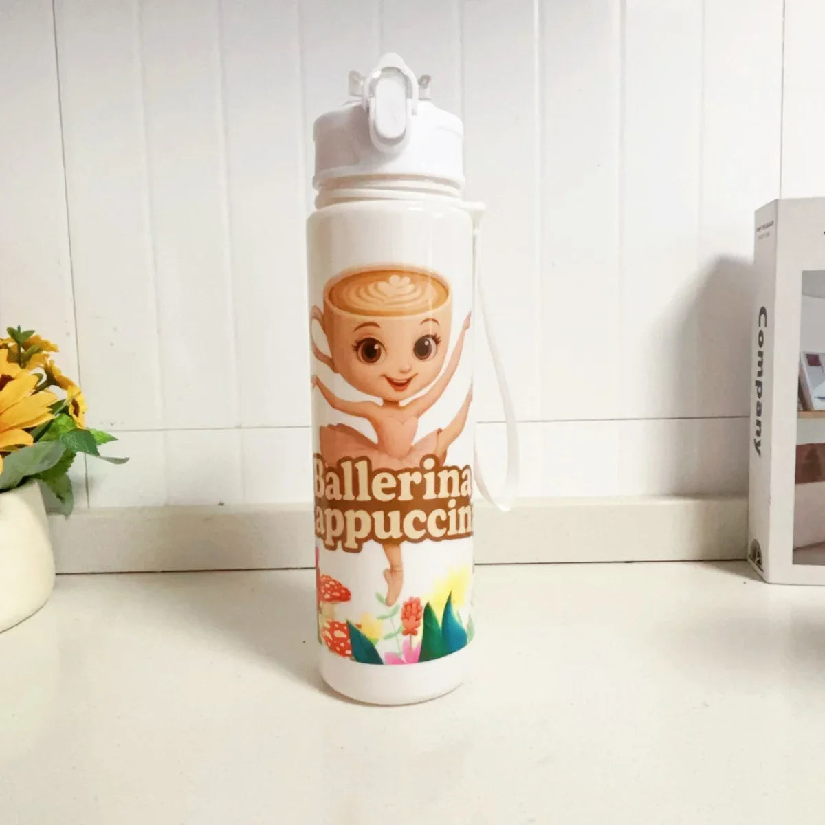 750ML Italian Brainrot Water Bottle | Outdoor Drinking Cartoon Sports Cup