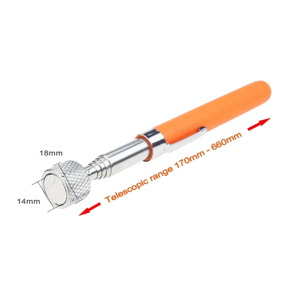 Telescopic Magnetic Pickup Tool | Extendable Magnet Rod for Dropped Screws and Bolts
