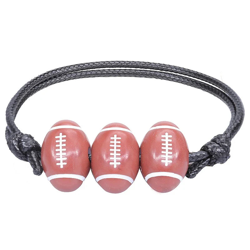 Sports Bracelet Set | 5 or 10 Pack Adjustable Beaded Bracelets for Sports Theme Parties