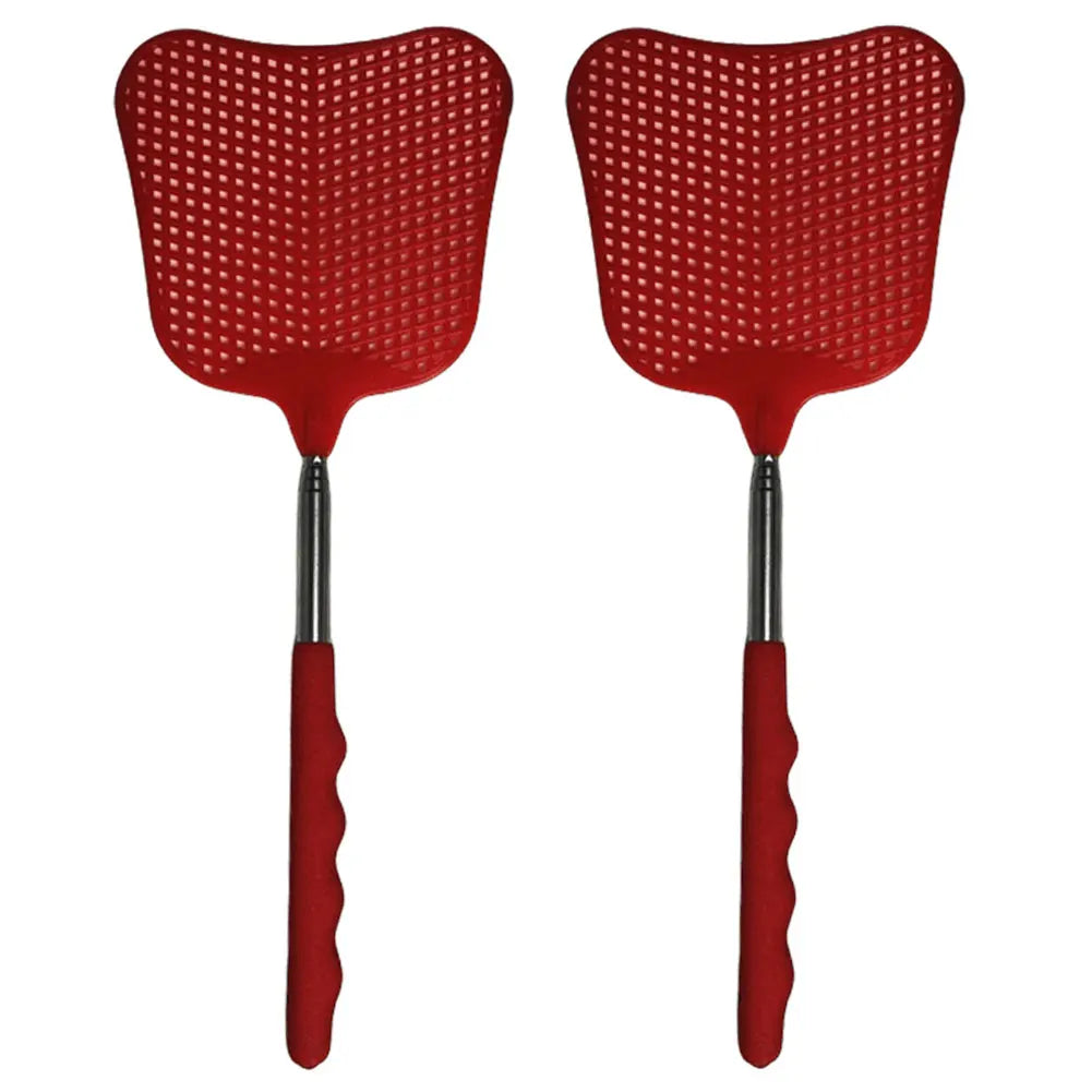 2Pcs Telescopic Fly Swatters with Anti-Slip Handle | Retractable Bug Killer Tools