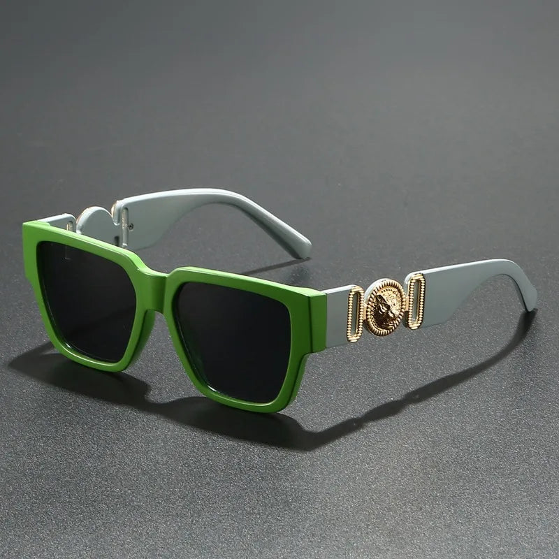Square Leopard Print Sunglasses | UV400 Protection Travel Sunglasses