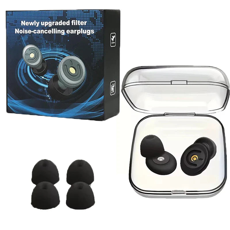 Reusable Silicone Ear Plugs for Noise Reduction | Sleep, Swimming & Travel Earplugs Set