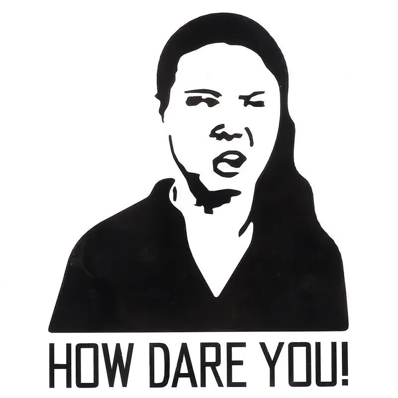 How Dare You Car Sticker | Waterproof Vinyl Decal for Laptop, Car & Wall