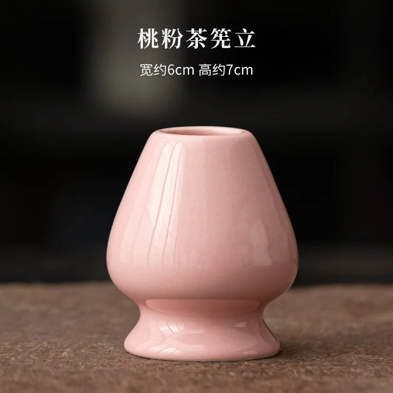 Soporte para batidor de té japonés, ceremonia de matcha, recipiente para batidor de matcha, soporte para chasen de té verde, tazón, artículos de té para casa de té