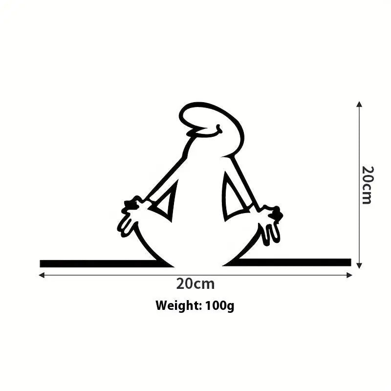 Line Figure Metal Poster for Living Room | Modern Switch Sticker Wall Art