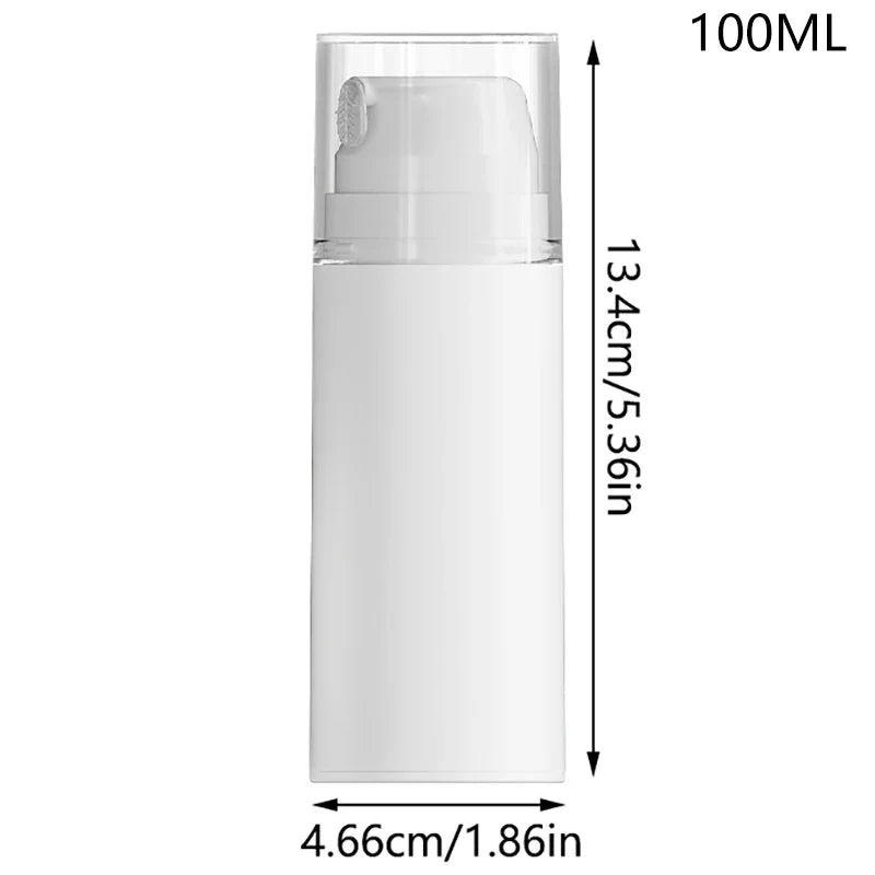 Portable Travel Airless Pump Jar | Leak Proof Refillable Cosmetic Bottle