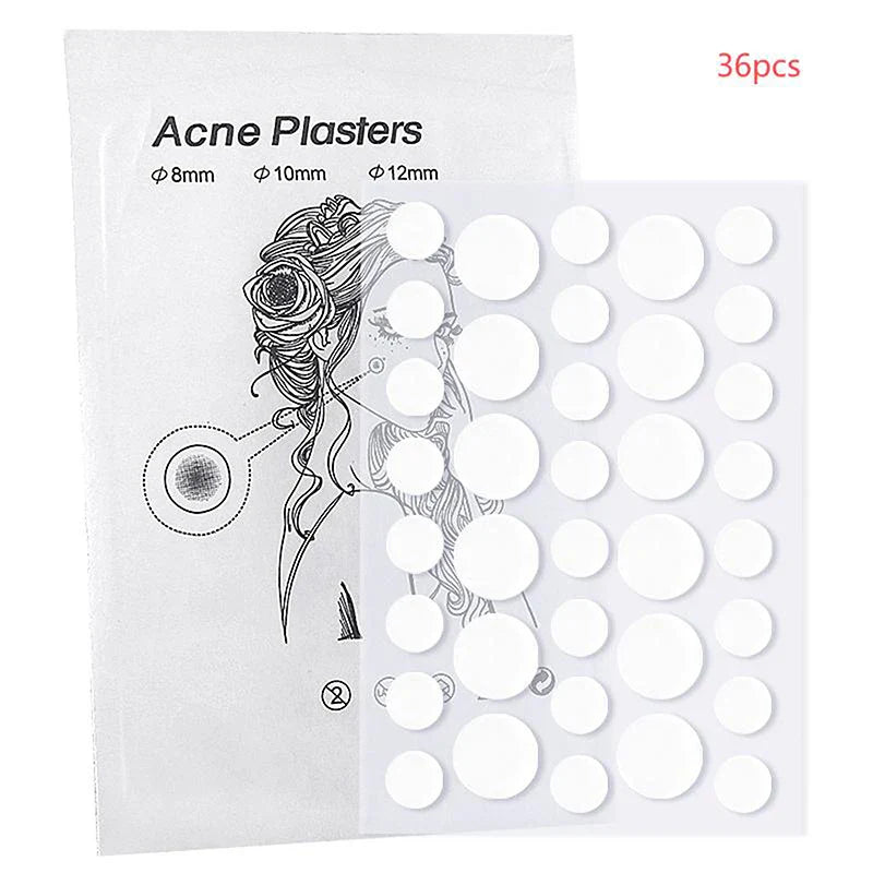 24pcs/36pcs Round Hydrogel Invisible Acne Sticker | Makeup and Skincare Tool