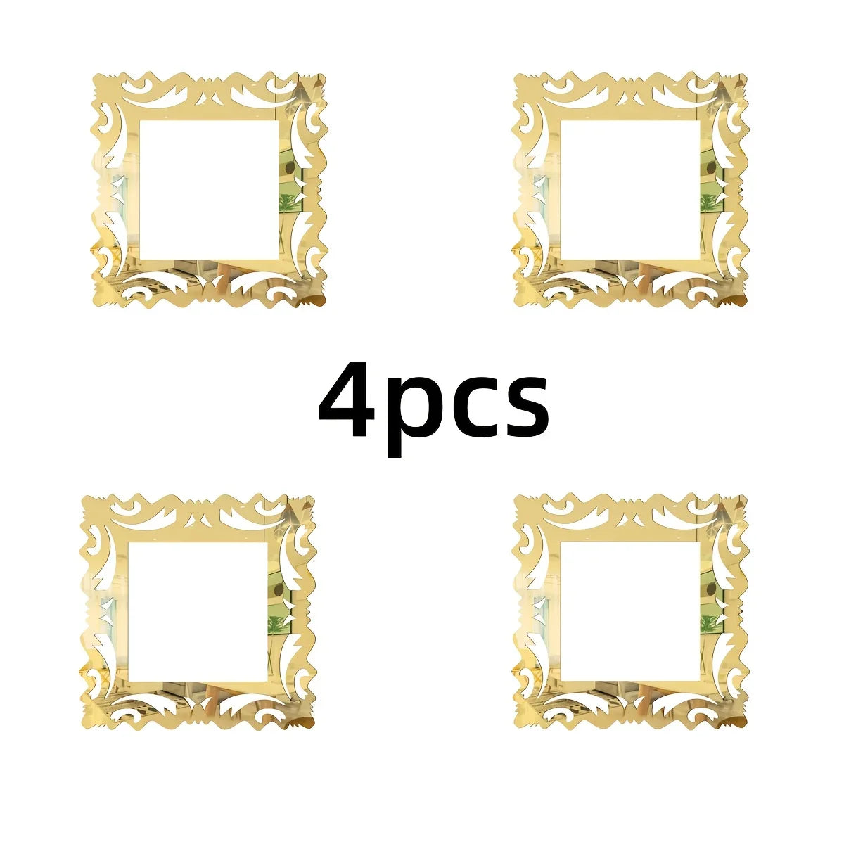 Mirror Style Switch Decals | 4 Pack Decorative Wall Stickers for Living Room