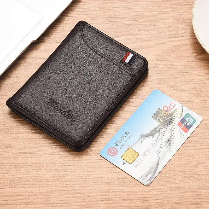 Ultra Thin Vertical Wallet for Men | Minimalist Soft Card Holder