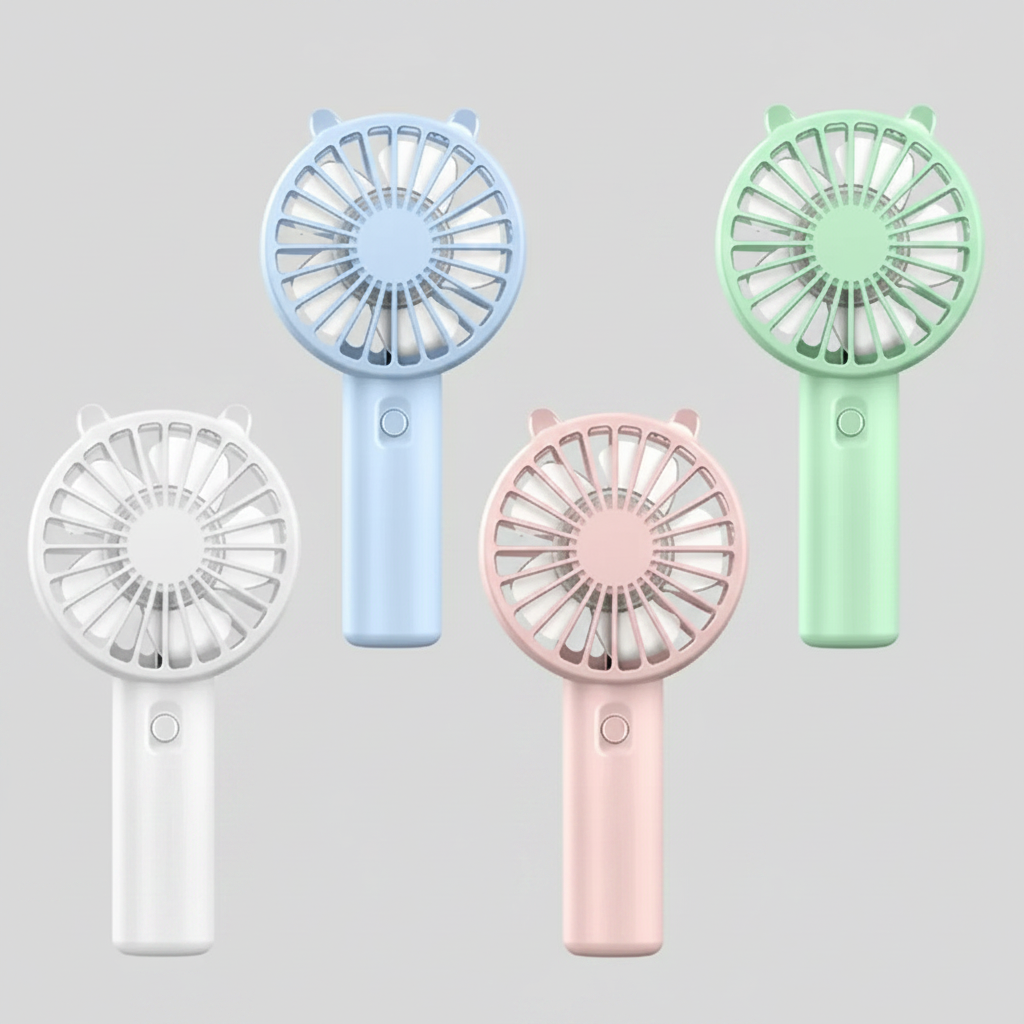 Portable Hand Fan | Mini Handheld Fan with 3-Speed Airflow Control | USB Rechargeable for On-the-Go Comfort