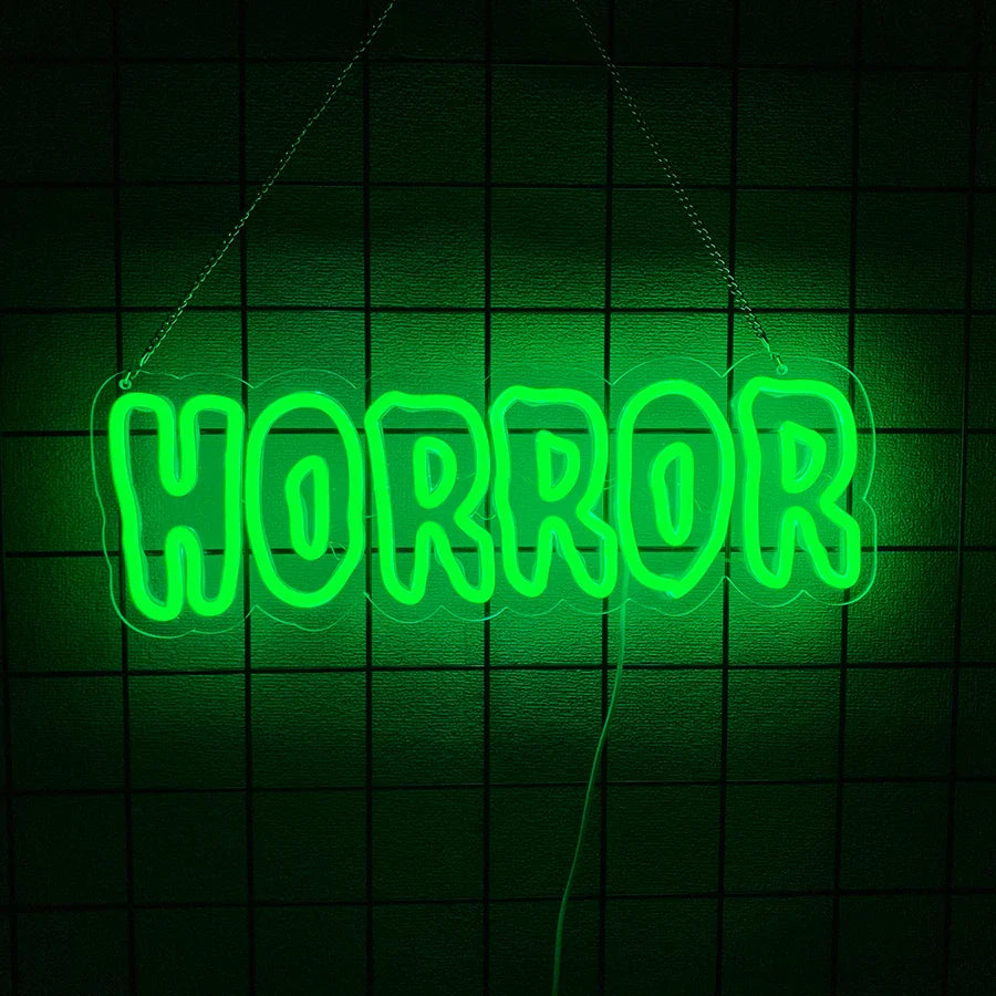 Letreros de Neón Temáticos de Halloween, Iconos de Letras Led, Utilizados para Habitación, Cine de Terror, Aventura de Casa Encantada, Bar, Decoración de Pared de Club.