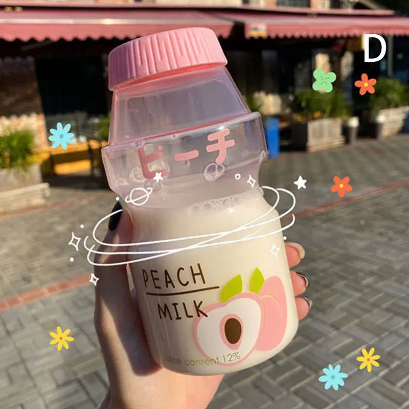 480ml Kawaii Plastic Water Bottle for Girls | Cute Reusable Drinkware