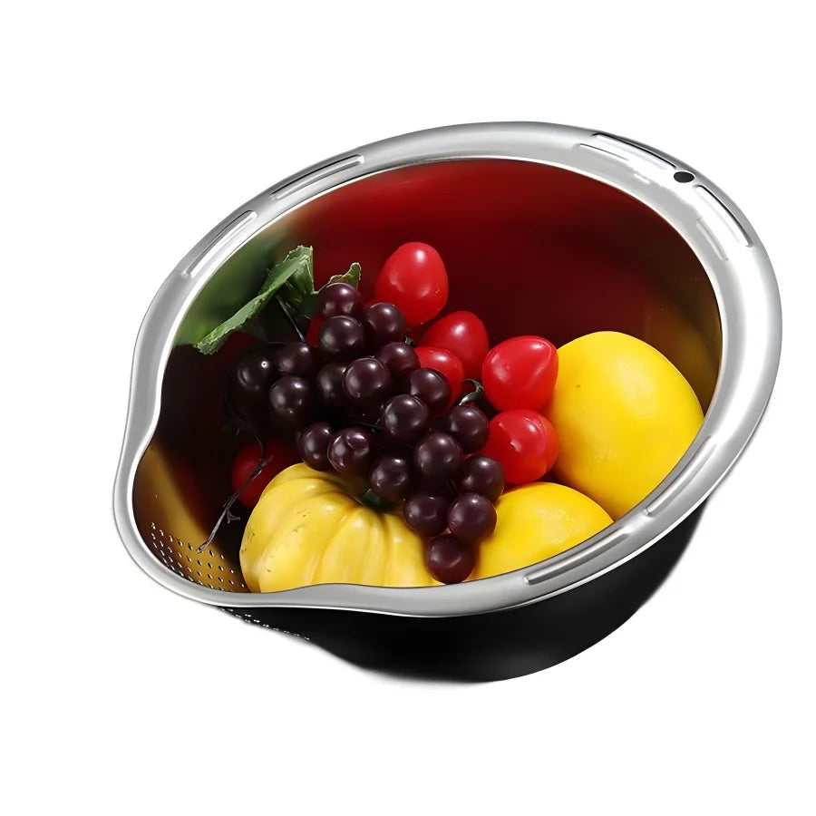 Bol de Lavage de Riz en Acier Inoxydable 304, Passoire à Riz, Passoire à Fruits et Légumes, Ustensiles de Cuisine