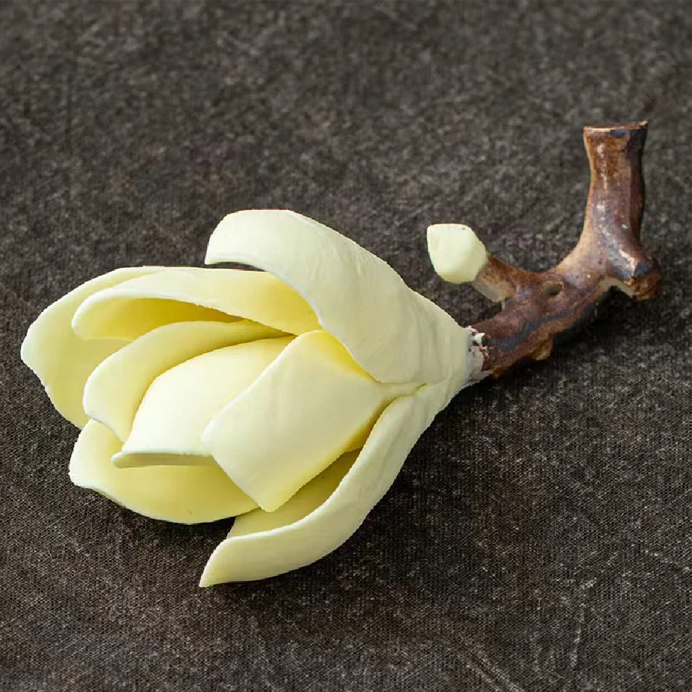 Ceramic Magnolia Flower Incense Holder | Handmade Zen Decor