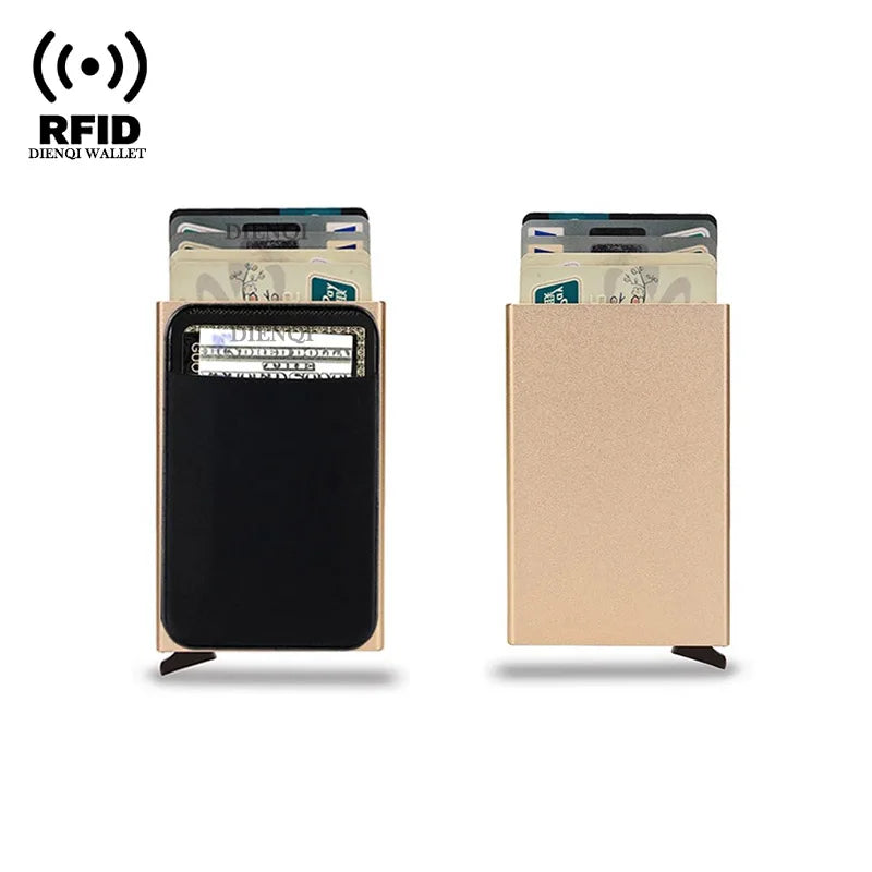 DIENQI Rfid Credit Card Holder | Smart Minimalist Aluminium Wallet