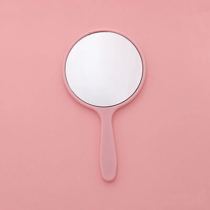 Handheld Portable Round Makeup Mirror | Compact Vanity Mirror for Travel