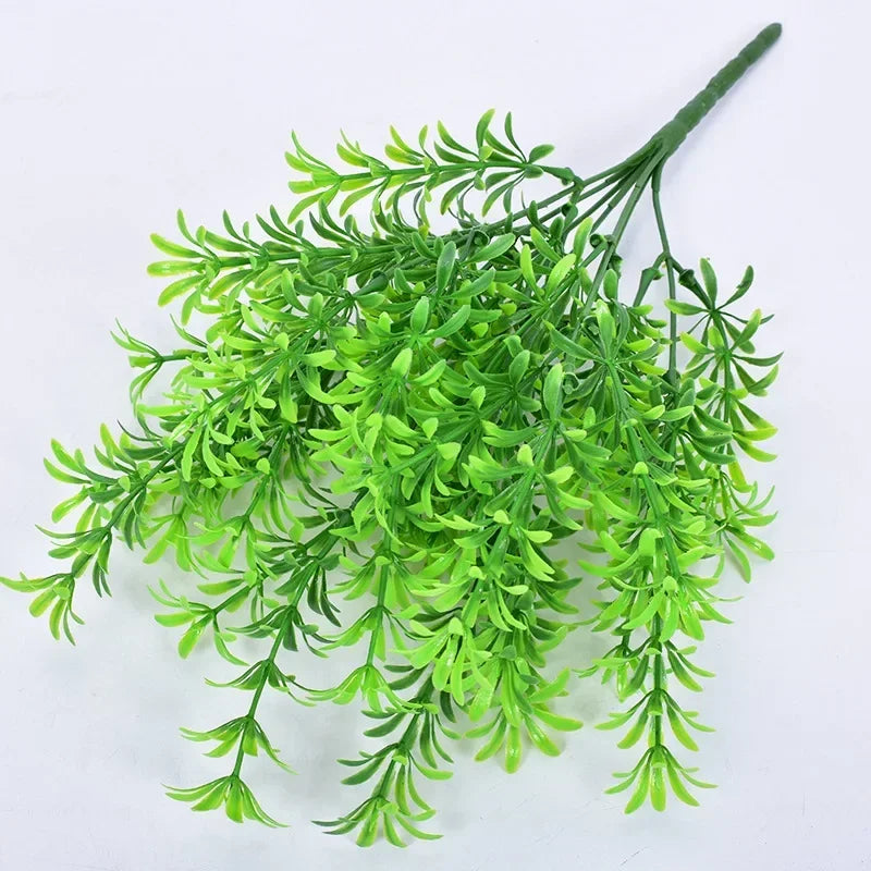 Planta artificial pequeña, helecho de Boston, hierba verde, decoración del hogar, hojas falsas, follaje, decoración de jardín, fiesta, bodas