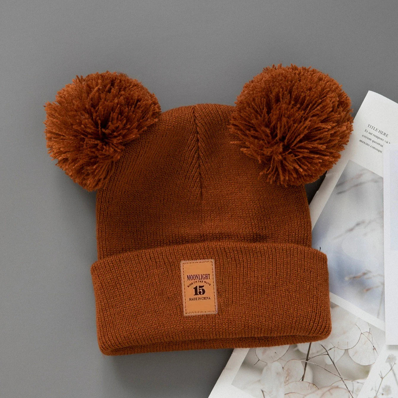 Baby Knit Pom Pom Hat | Warm Winter Cap for Toddlers