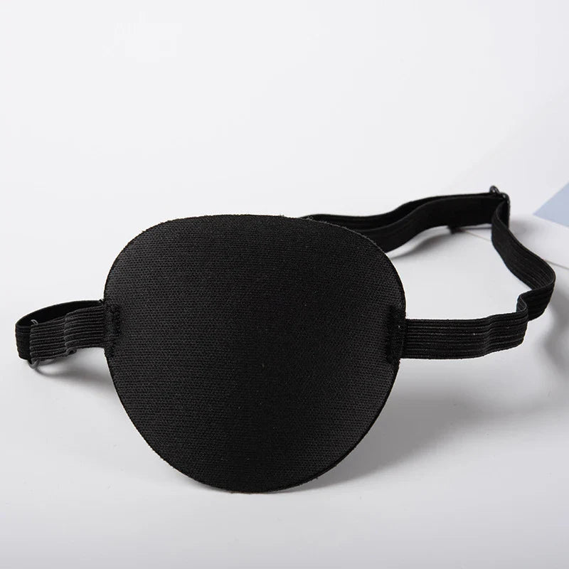 Single Eye Patch for Pirate Cosplay & Sleep Aid | Black Unisex Eyepatch