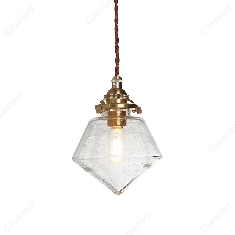 Lustre en verre LED de style européen, rétro et simple, pour restaurant, salon, allée, balcon, chevet, éclairage décoratif
