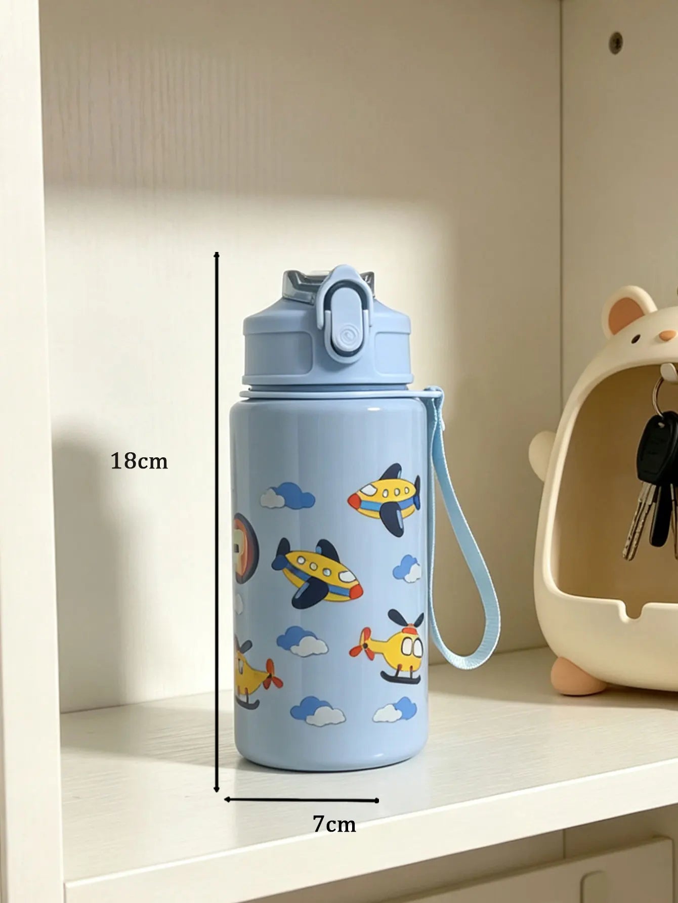 Cartoon Printed Straw Cup | BPA Free Plastic Water Bottle 500ml